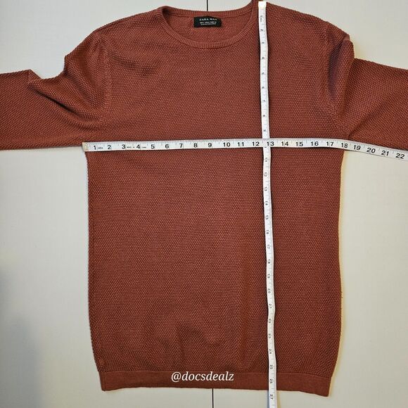 Zara Man Orange Sweater Men's Size Large - Picture 4 of 4